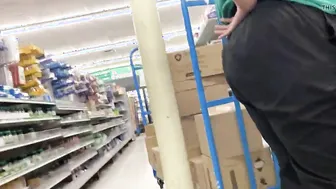 Pt two african bbw cougar bending upclose wedgie nut butt