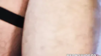 Sexy jockstrap wearing bear Dale Savage fucked hard bareback