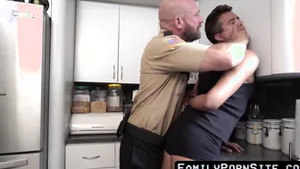Forbidden porn video – After rimming the tattooed stepdad pounds the naked stepson