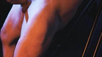 Roped up and helpless Devin Franco cumshot after punishment