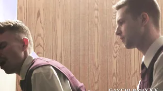 Desperate seminarian pretends to be apriest for free fuck