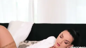 Busty Brunette Lady Gang Tight Asshole Fucked By Her Lover