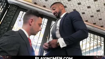 Damon Heart and Marco Napoli coworkers getting into a heated argument