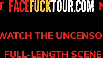 Face Fuck Tour - Skinny Latina Teen Deepthroat Gagging Big Cock In 69
