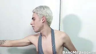 Kinky young dude has hardcore threesome with older gays
