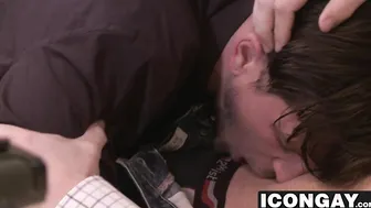 Older mature dude gets hammered by big long dick hunk
