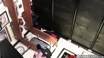 Inked goth dude shows off his firm body and masturbates solo
