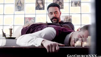 Sacred sexual punishment for horny teen sinner in church