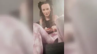Thin cougar tries not to got Caught Acting up inside UBER Full
