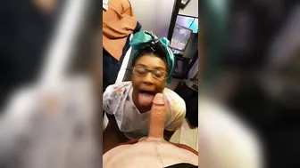 Sucking Off BWC after Cock Pumping #SloppyBJ