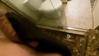 two Thick Creampies After Taking A Shower  Bj into a Busy Parking Lot
