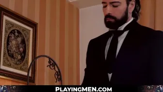 Pierce Paris a muscular entrepreneur thudding his butler following BJ