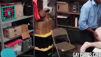 Skinny delinquent Stud Devours officers huge black cock