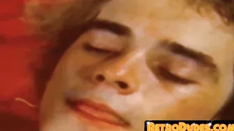 Masturbating like a true jock while having his ass brutally impaled