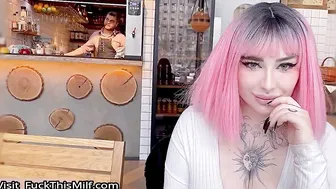 Toilet Whore Feeding Her Cum as Dinner while Waiting for Order in Restaurant 24