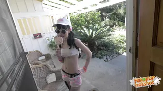 Tattoed Tiny Teen Charlotte Sartre HooksUp For Anal With Ass Packer