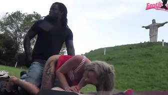 Outdoor threesome sex with German SexyKitty6