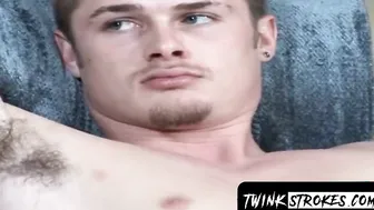 Unusual twinkie Joe strokes his goliath cum firearm and cums