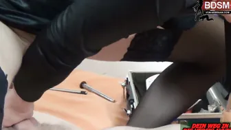 Urethra dilatation with a large catheter for the slave