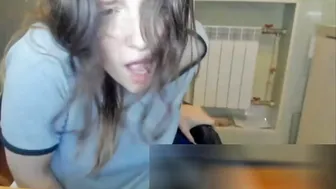 Beauty teen has quick orgasm by remote vibrator