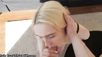 Blonde Girl Cums after being Creampied 12
