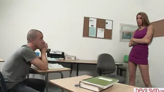 Student fucking his horny latina teacher