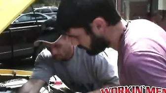End porn video – Hairy studs fix a car and end up rawfucking deep and hard