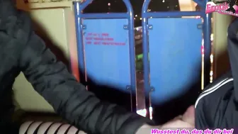 Kinky amateurs having public sex on the Ferris wheel