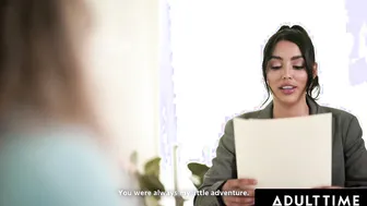 ADULT TIME  Lesbian Lawyer Vanessa Sky DEMONSTRATES Her Desire for Big Titty Client Kayley Gunners Drenched Slit