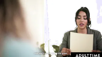 ADULT TIME  Lesbian Lawyer Vanessa Sky DEMONSTRATES Her Desire for Big Titty Client Kayley Gunners Drenched Slit
