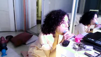 Bimbos Fucks Her Throat Sex Toy And Ride Butt On A