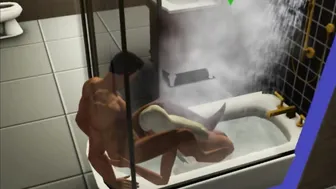 Bj inside the Shower made a Sister | Porno Game 3d Sims