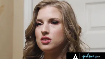 GIRLSWAY  Seductive Coach Wins Over Curvy Goddesses Straight Client Proves Shes a Greater Lover Than Men
