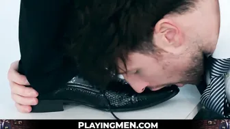 elegant hunk Franky Fox pays a suit tailor in raw drill bits