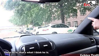 Man arrives too early at a sex meeting with a blonde