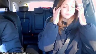 Cute girl-hitchhiker agreed to give a blowjob for money - Public Agent 7