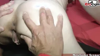 German swingers party with two slim girls