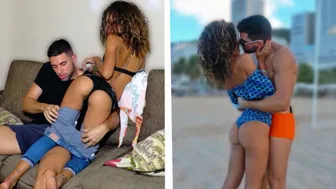 Skinny Brazilian Teen Plays A Game For A Kiss Then Gets Fucked At Home