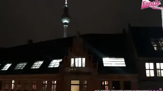 Standing sex at the window with a red-haired slut
