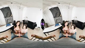 Trio orgasms on the floor
