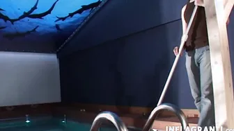 EU student getting throat fucked