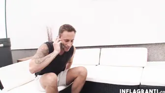 Slim beauty gets nailed and facialized
