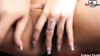 Beautiful black haired Penelope Cum real sex date