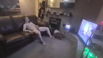 Caught wanking