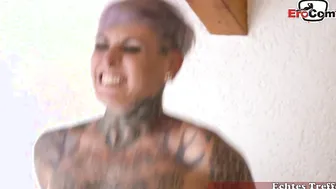 Short haired rocker milf with tattoos banged