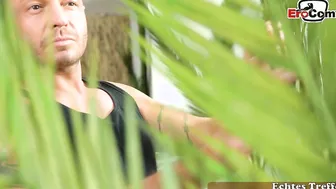 Sex for three in a hot jungle camp parody