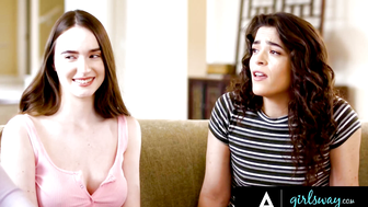 GIRLSWAY  Sensual PAWG MILF Siri Dahl Surprises Stepdaughter Hazel Moore With Her Former Lovers