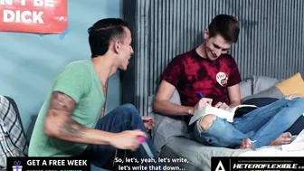 Study porn video – HETEROFLEXIBLE - Study Buddies Trevor Harris  Des Irez Take Break From Studying To Fuck Each Other