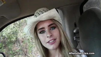 Picking up and fucking blonde hitchhiker