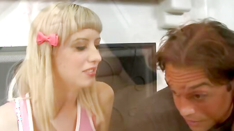 Blonde Cherry Torn fucking in the floor with her tattoos